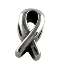 Wholesale Stainless Steel Ribbon Charm Bead